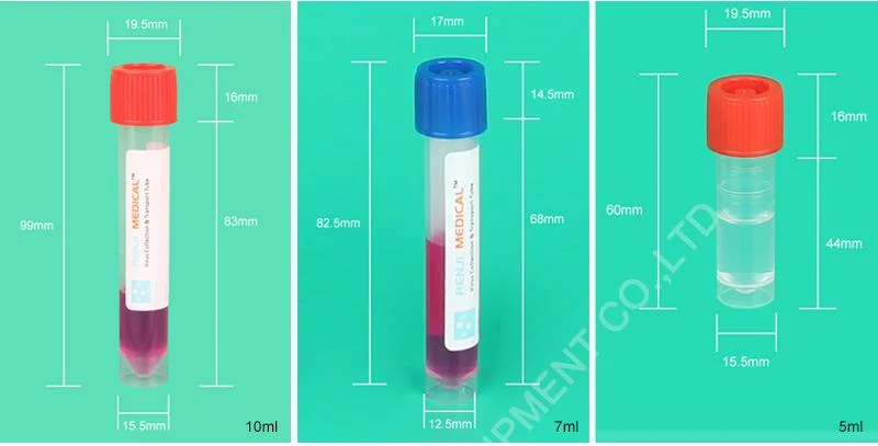 Medical Laboratory Testing Disposable Inactivated Vtm Specimen Collection Tube