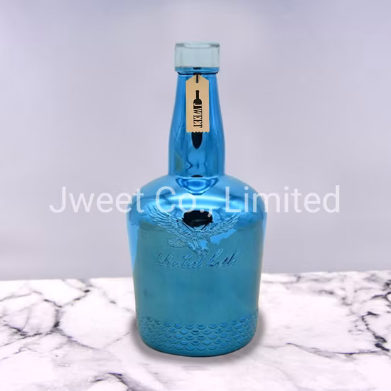 Factory Custom Irregular Shape Painting Green Bottom Wine Glass Bottle