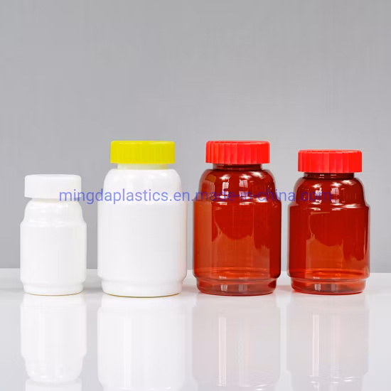 Irregular Shape 300ml Pet Cacium/Capsule/Medicine/Food Grade Plastic Packaging Bottle