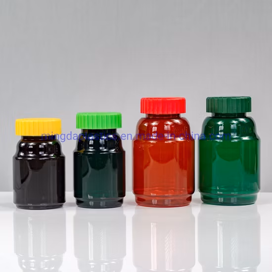 Irregular Shape 300ml Pet Cacium/Capsule/Medicine/Food Grade Plastic Packaging Bottle