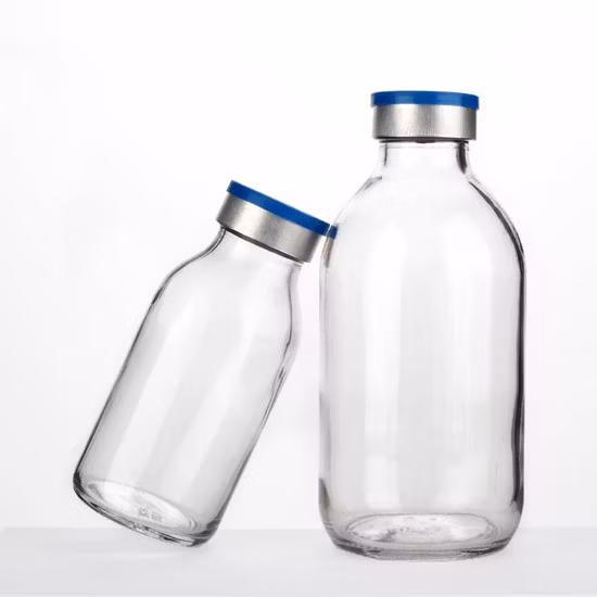 Moulded Saline Pharmaceutical Soda Lime Glass Bottle Vials for Injection