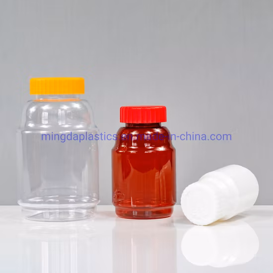 Irregular Shape 300ml Pet Cacium/Capsule/Medicine/Food Grade Plastic Packaging Bottle